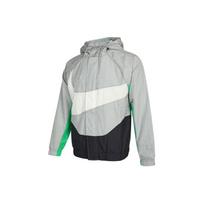 Nike Sportswear Swoosh Spalvų Blokų Gobtuvėlis Austas Striukė Vyriška Viršutinė Apranga Pilka DD5968-077 L
