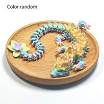 3D Printed Crystal Dragon Articulated Dragon Fidget Toy Cherry Blossom Dragon Home Office Decor Birthday Gift for Boys