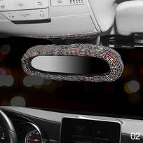 Rhinestone Shiny Car Rearview Mirror Decor Car Interior Accessories For Women Bling Rhinestone Rear View Mirror Crystal Diamond ruda
