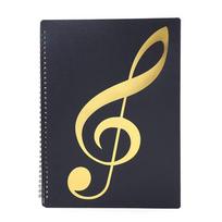 Flexible 40 Pages Piano Music Score Folder A4 Music Book Clip Sheet Note Folder Piano Paper Sheets Music Binder For Practice Quality