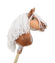 Hobby Horse Premium Small Stick Horse - Piebald Tobiano with White Mane A4