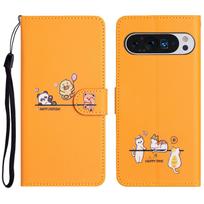Applicable to Google 9A mobile phone leather case Redmi Note14 Animal Paradise cartoon bear card wallet case google 9 geltona