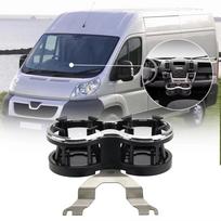 Dvigubas puodelio laikiklis Peugeot Boxer, Citroen Relay, Fiat Ducato 2007-2024 Kemperiams Silver Bracket