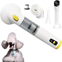Mini Cordless Pet Grooming Vacuum,3-in-1 Dog Grooming Kit with Suction & Blow Dryer,Low Noise Portable Deshedding Brush for Dogs and Cats balta