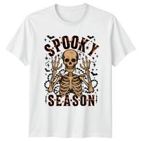 Spooky Season Skeleton Halloween Unisexs TShirt Unisexs Graphic Tee S