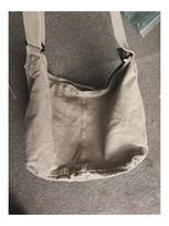 Japan and South Korea simple lazy style literary wash canvas bag large capacity messenger bag student shoulder bag leisure shopping bag pilka spalva