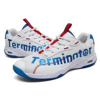 Adolescent Adult  Shock Absorption Anti-skid and Wear-resistant Outdoor Badminton Shoes Table Tennis Shoes Tennis Shoes 36 balta