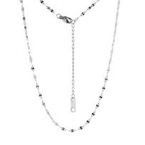 Sidabro/aukso/rožinio aukso nerūdijančio plieno lūpų grandinėlė Moteriški papuošalai su grandinėle 45cm sidabras