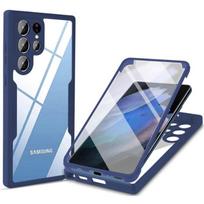 Case - BOOLING - for Samsung S22 Ultra - Navy Blue - 360° Protection - Rigid mėlyna
