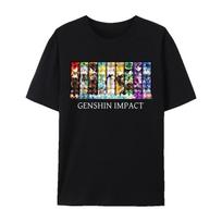 Genshin Impact Archon Impact Impression Unisex Short Sleeve Crewneck Cotton T-Shirt S