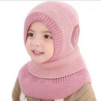 Korean Style Kids' Double Pom Pom Earflap Hat & One-Piece Shawl Set (Autumn/Winter 2025 Collection) For Ages 2-6