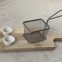 ZISIZ Slate Rack French Fry Basket & Cheese Plate Set