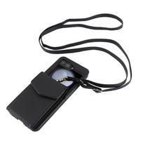Applicable to Samsung Z Flip6 mobile phone case Z Flip5 solid color organ card bag oblique span protective case Flip4 card Samsung galaxy z flip 6 juoda