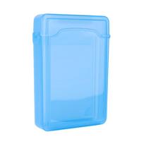 3.5 Inch IDE SATA HDD Hard Drive Disk Storage Case w/Secure Lock Shockproof PC Shell Hard Drive Disk Multi-Colors Organizer Box 1Pcs mėlyna