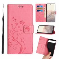 Applicable to Google Pixel 10A mobile phone leather case Samsung S23FE butterfly embossed card wallet case google pixel 6a pilka spalva
