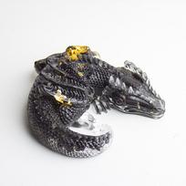 Crystal Waterfall Dragon Resin Figurine Home Decor Gift For Collectors