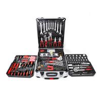 187-Piece Socket Set with Ratchet Wrench & 9 Handles in Aluminum Case