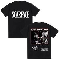 2026 Scarface Movie Tony Montana & Al Pacino Print 90s Retro Harajuku Style Unisex Cotton Fashion T-Shirt 4XL