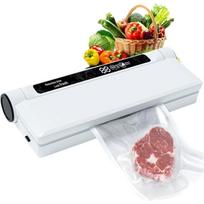 Automatic Vacuum Sealer Machine with 20 Sealer Bags Included - 60KPa Strong Suction, 22s Quick Sealing for Dry & Wet Foods, Keeps Food Fresh 7x Longer