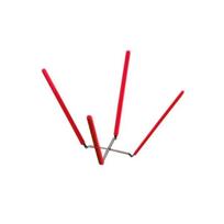 Silicone Protection Inverted Drying Stand 4 Prong Design Collapsible Baking Tool  Outdoor Tableware raudona