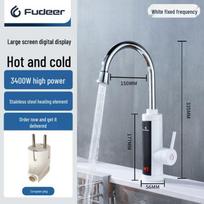 Dual-Use Instant Electric Water Faucet with Variable Frequency for Hot and Cold Water UK Standard with Leakage Protection