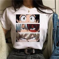 Japoniški anime „My Hero Academi“ marškinėliai, „Boku No Hero Academia“ moteriški marškinėliai, hiphopo trumpomis rankovėmis moteriški marškinėliai, unisex marškinėliai su grafiniais elementais L