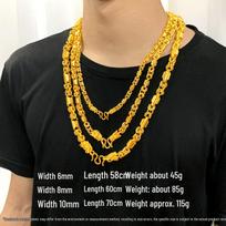 Gold Shop Iridescent Dragon Head Necklace: Men's Fashionable Gold-Tone Clavicle Chain Jewelry
