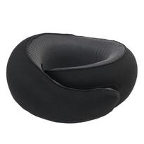 Memory Foam Snail Pillow Lightweight Travel Neck Pillow Portable Travel Neck Support Soft Noon Break Sleep Pillows Adjustable U-shaped Pillow Black