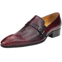 Fashion New Men Loafer Fashion Purely Handmade Genuine Cow Leather Shoe Sapato Social Formal Wedding Shoes Wholesale Drop Shipping 39 raudona