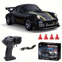 1/64 Scale 4WD Remote Control Drift Car with Rechargeable & Drift Mode - 2.4Ghz RC Racing Car with Obstacle Course Tools, Lights, Tires - USB juoda