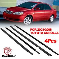 4Pcs For 2003-2008 Toyota Corolla Weather Strips Window Moulding Trim Seal Belt 10512020
