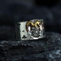 Adjustable Open Ring Men Women Vintage Joker Clown Cartoon Character Statement Copper Polished Unisex Fashion Accessory Adjustable Open Band