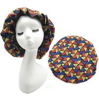 Large Size Silk African Bonnet Double Layer Designer Bonnets Colorful Satin Hair Bonnet