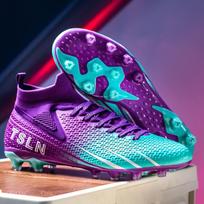 New Men Soccer Cleats Long Spikes Football Boots Training Shoes Ankle Sneakers Indoor Futsal Match Sport High-quality TF/FG 35