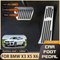 Nerūdijančio plieno automobilių pedalai, skirti BMW X3 X5 X6 E83 E53 E70 E71 F25 F15 F16 F85 G01 G05 G18 G06 akceleratoriaus stabdžiai be gręžimo