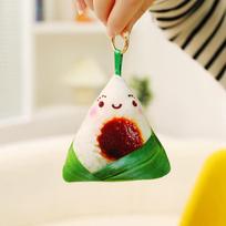 Animacinis Drakono valčių šventės Zongzi pakabukas Pliušinis žaislas Lėlė Mergaitės krepšio raktų pakabukas Baigimo įkvepianti dovana 9Cm zongzi pendant (0.02kg)