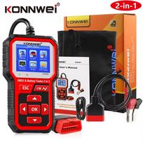 2025 KONNWEI KW681 Professional Car OBD2 Scanner Auto Diagnostic Tools 6V12V 2 in 1 Car Motorcycle OBD2 Battery Tester Tools KONNWEI KW681