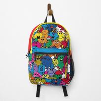 Backpack Mr Men Pattern School Bag Travel 15
