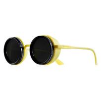 Retro Steampunk Sunglasses Polarized ND Filter Eyewear Authentic Classic Sun Glasses Vintage Gothic Style Metal Frame Goggles geltona