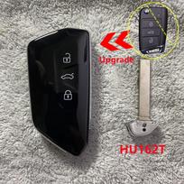 Atnaujintas automobilio rakto korpusas VW Volkswagen Golf MK8 Polo Tuguan Skoda Superb Octavia SEAT MQB Atlenkiamas Atnaujintas Kortelė HU66 HU162T HU66 black