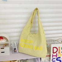 Personalized creative letter tote bag new lazy wind nylon shoulder bag versatile large-capacity shopping bag women geltona
