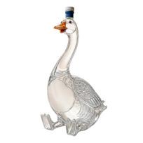 Goose Whiskey Decanter Shaped Glass Bottle 3D Animal with Stopper Novelty Wine Dispenser B