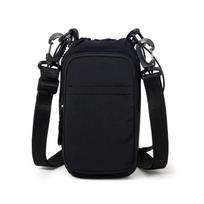 Adjustable Strap Nylon Water Bottle Storage Bag Thermal Mugs Phone Pocket Multifunctional Fitness Bag Nylon Material