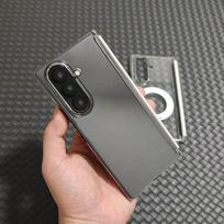 For Samsung Galaxy Z Fold 7 Case Magnetic 360° With Ring Transparent Phone Cover Equipped With Central Hinge Protection Shell Galaxy Z Fold7 gryna