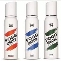 FOGG MASTER PUŠIS+KEDRAS+ĄŽUOLAS 120ml KIEKVIENAS (PAKUOTĖ iš 3) 028 purškiamas dezodorantas – vyrams ir moterims (360 ml, pakuotėje 3 vnt)