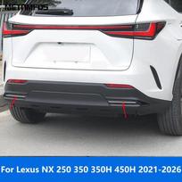 Skirta Lexus NX 250 350 350H 450H -2025 2026 Nerūdijančio plieno galinio kampo buferio apdaila Anti-Collision Strip Aksesuarai Automobilio stilius white