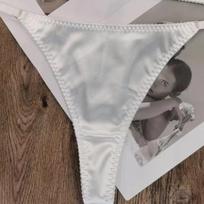 Women's Leopard Print Satin Thong M