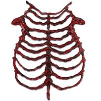 Frame Structure Skeleton Frame Hollow Bone Costume Prop Cute Breastbone  Cosplay Performance raudona