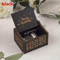 Classical New Year Wooden Music Box Merry Christmas Musical Boxes Hand Crank juoda