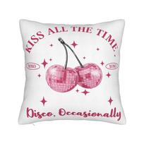Harrys Styles Kiss All The Time Disco Occasionally Pillowcase Printed Cushion Cover Decor Pillow Case Cover Home Square 40*40Cm Peach skin 18*18(CM)-1Pcs